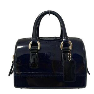 FURLA Candy Bag - Dark Navy Rubber Handbag